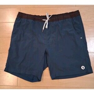 Vuori Kore Lined 7" Shorts Stretch Blue  Mens 2XL Athletic V302 Performance